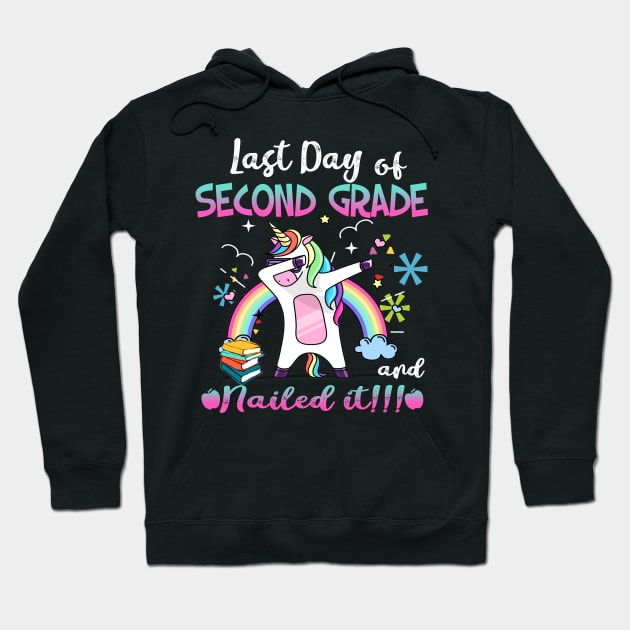 Happy Last Day of 2nd Grade Teacher Student Unicorn Dab T-Shirt Hoodie by Simpsonfft